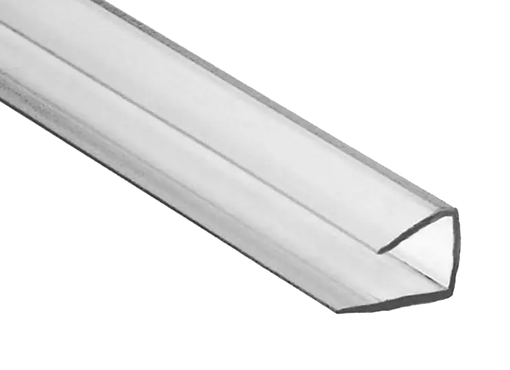 Remate POLYBLATT TIPO  U de policarbonato Bronce  8mm de 2.10m 